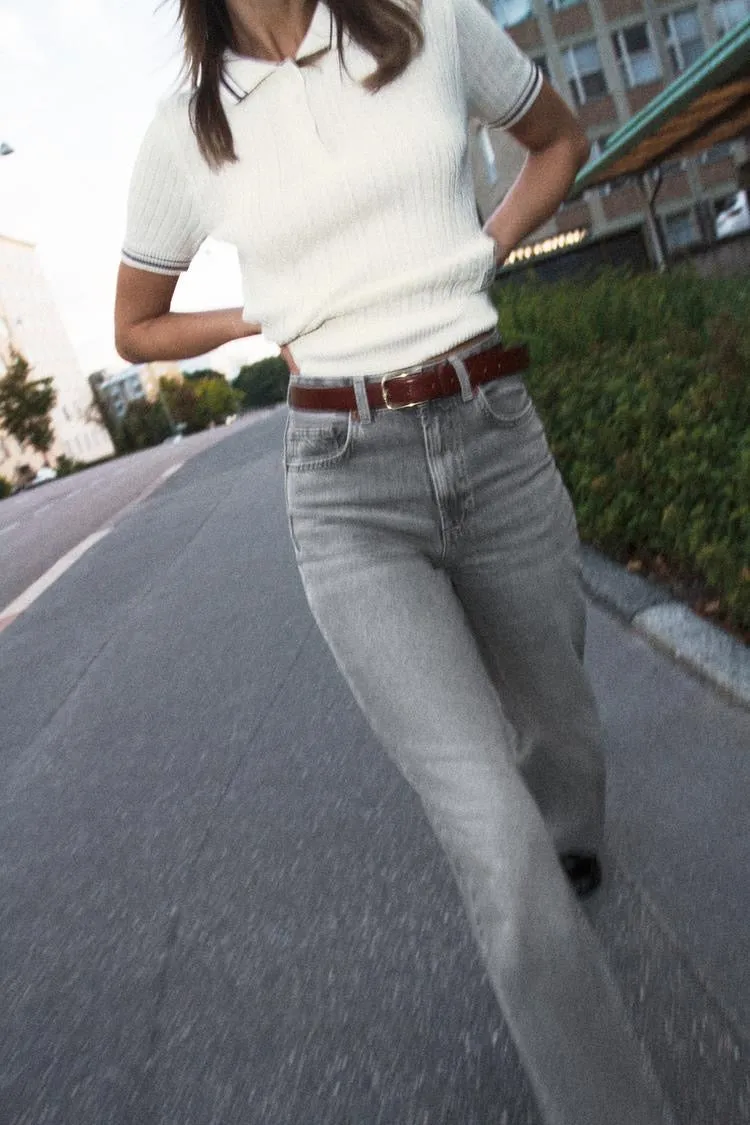 02 ZR Highwaist Straightfit Jeans Grey