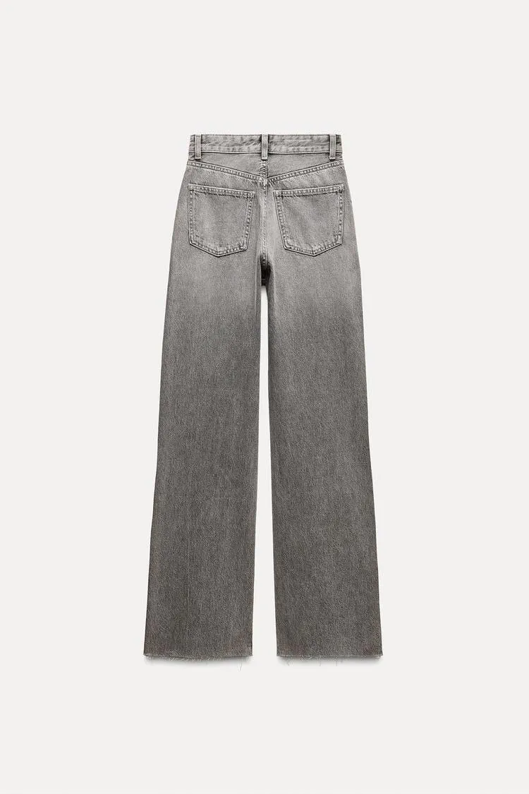 02 ZR Highwaist Straightfit Jeans Grey