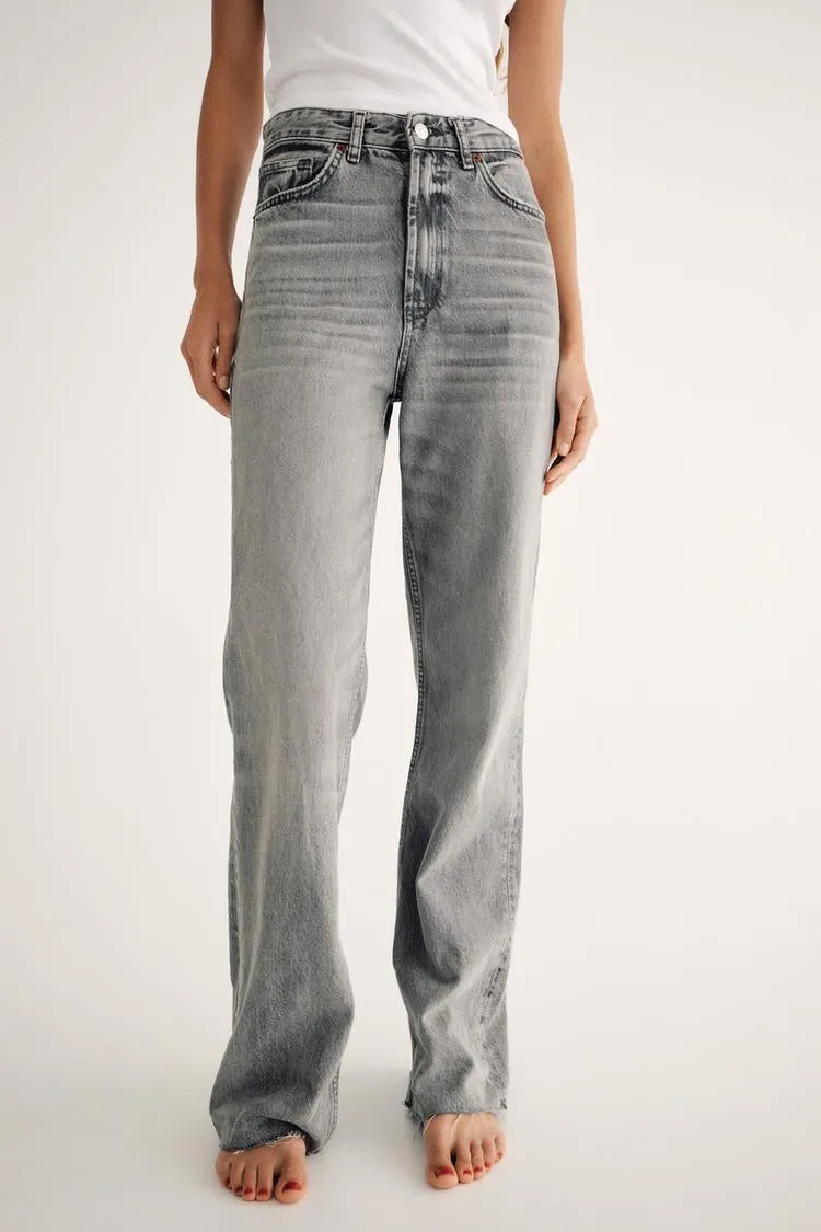 02 ZR Highwaist Straightfit Jeans Grey