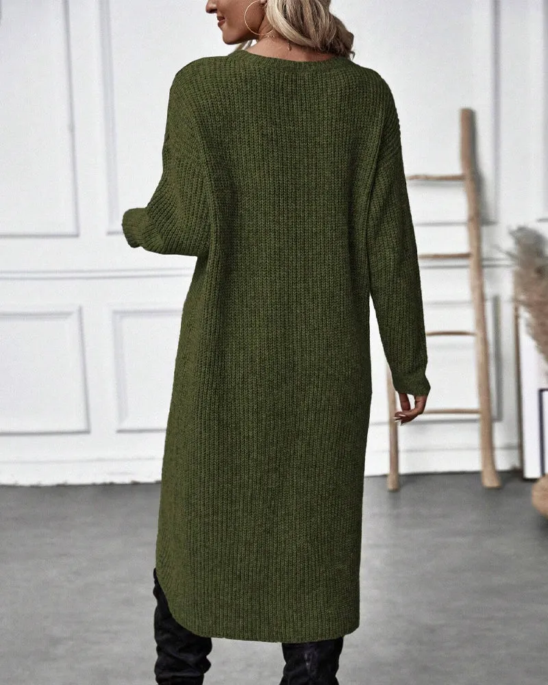 Addison™ - Cozy Asymmetrical Sweater Dress