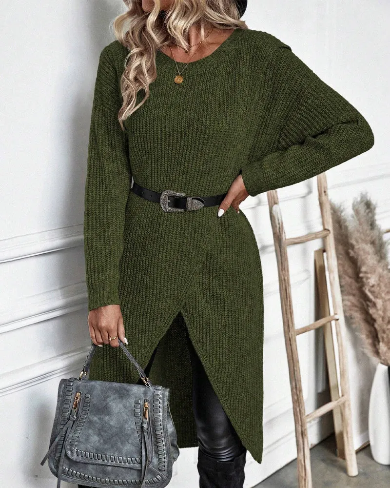 Addison™ - Cozy Asymmetrical Sweater Dress
