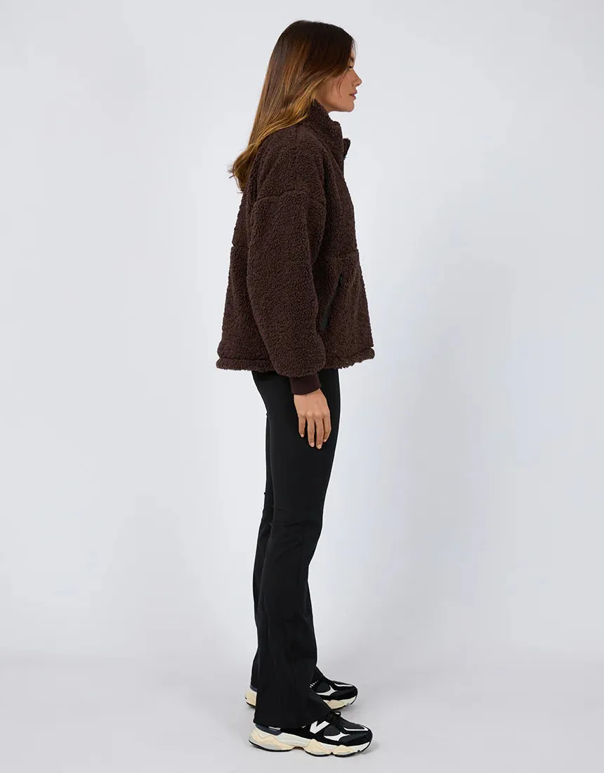 ALL ABOUT EVE AAE ACTIVE AMARA QUARTER ZIP TEDDY BROWN