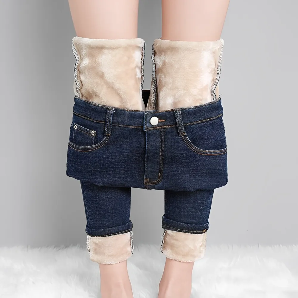 Alora - Stilvolle und Warme Winter Fleece Jeans für Damen
