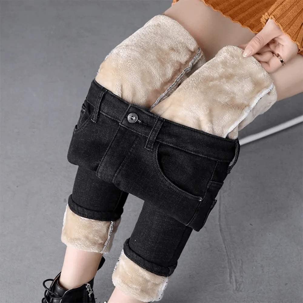Alora - Stilvolle und Warme Winter Fleece Jeans für Damen