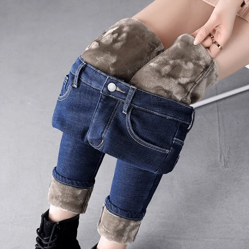 Alora - Stilvolle und Warme Winter Fleece Jeans für Damen