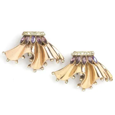 Amethyst, Diamanté & Rose Vermeil Duette