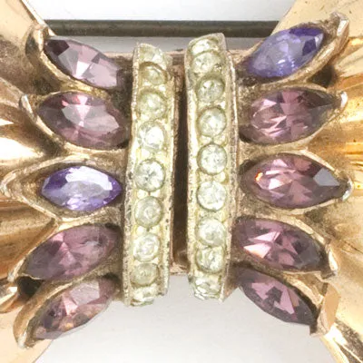 Amethyst, Diamanté & Rose Vermeil Duette