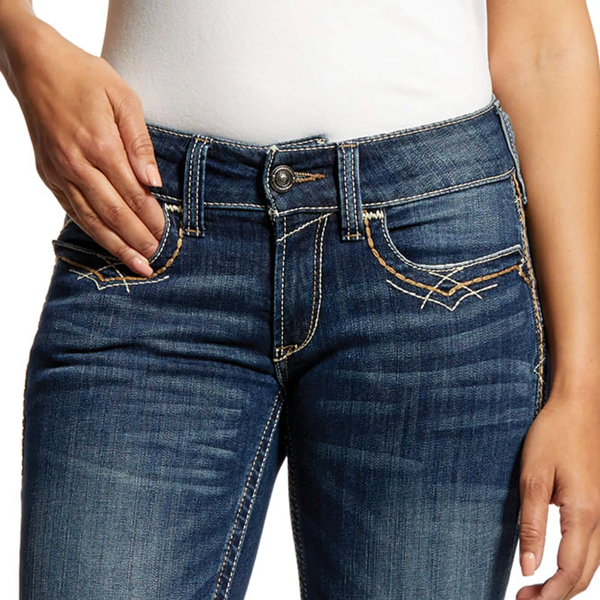 Ariat  R.E.A.L. Mid Rise Stretch Entwined Festival Boot Cut Jean 10025286