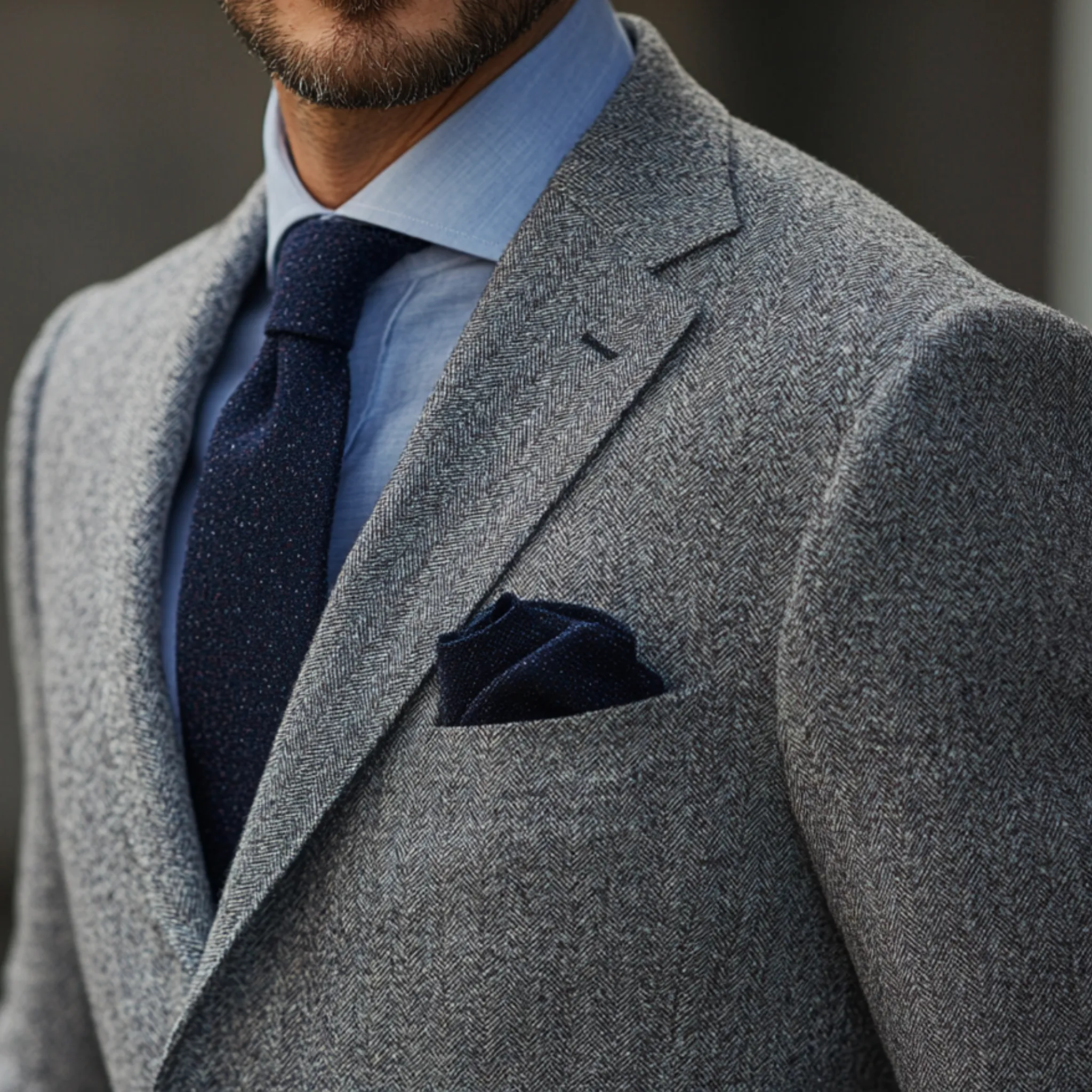 ASH VISIONARY HERRINGBONE WOOL TWEED BLAZER