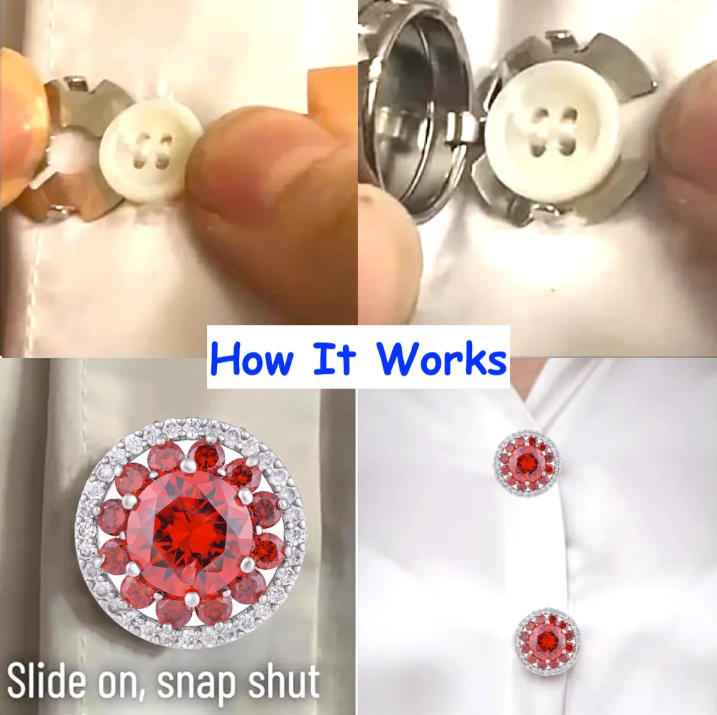 August Crystals Button Cover