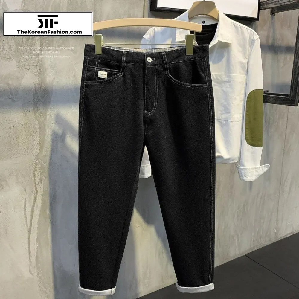Autumn and Winter Classic Blue Jeans