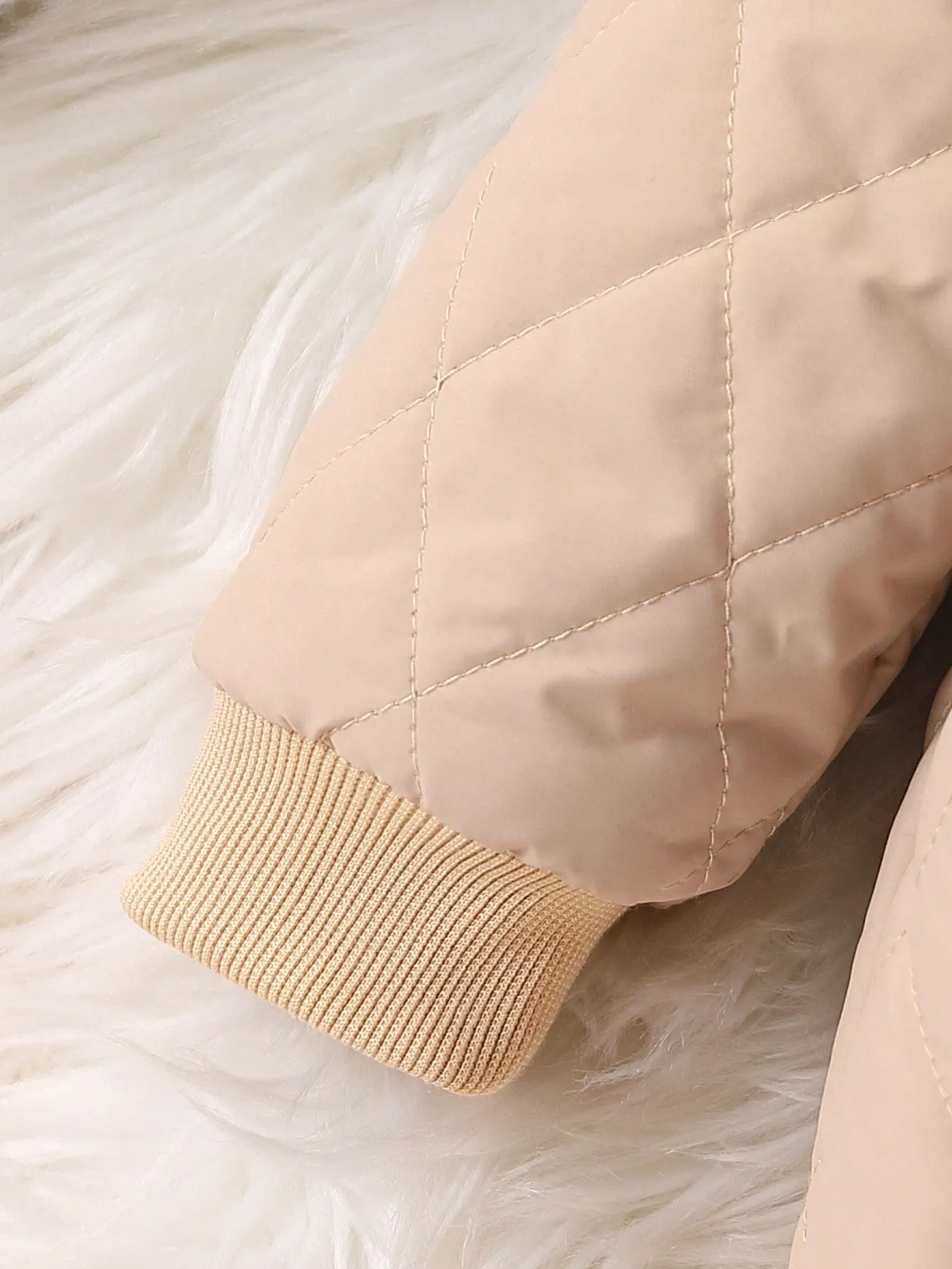 Baby Boy Cute Khaki Fleece-Lined Hooded Jumpsuit With Thick Mittens, Warm Outfit For Autumn & Winter Cold Weather, Suitable For Home, Outdoor Play, And Gatherings-FD