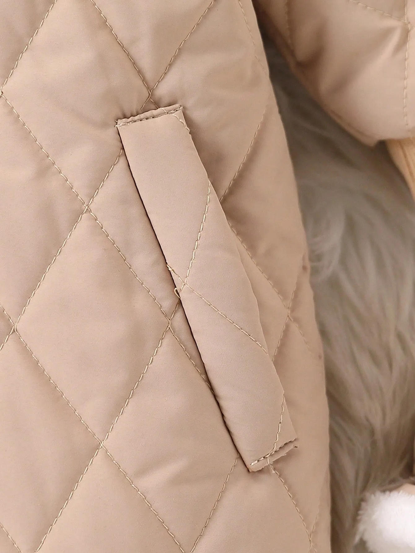 Baby Boy Cute Khaki Fleece-Lined Hooded Jumpsuit With Thick Mittens, Warm Outfit For Autumn & Winter Cold Weather, Suitable For Home, Outdoor Play, And Gatherings-FD