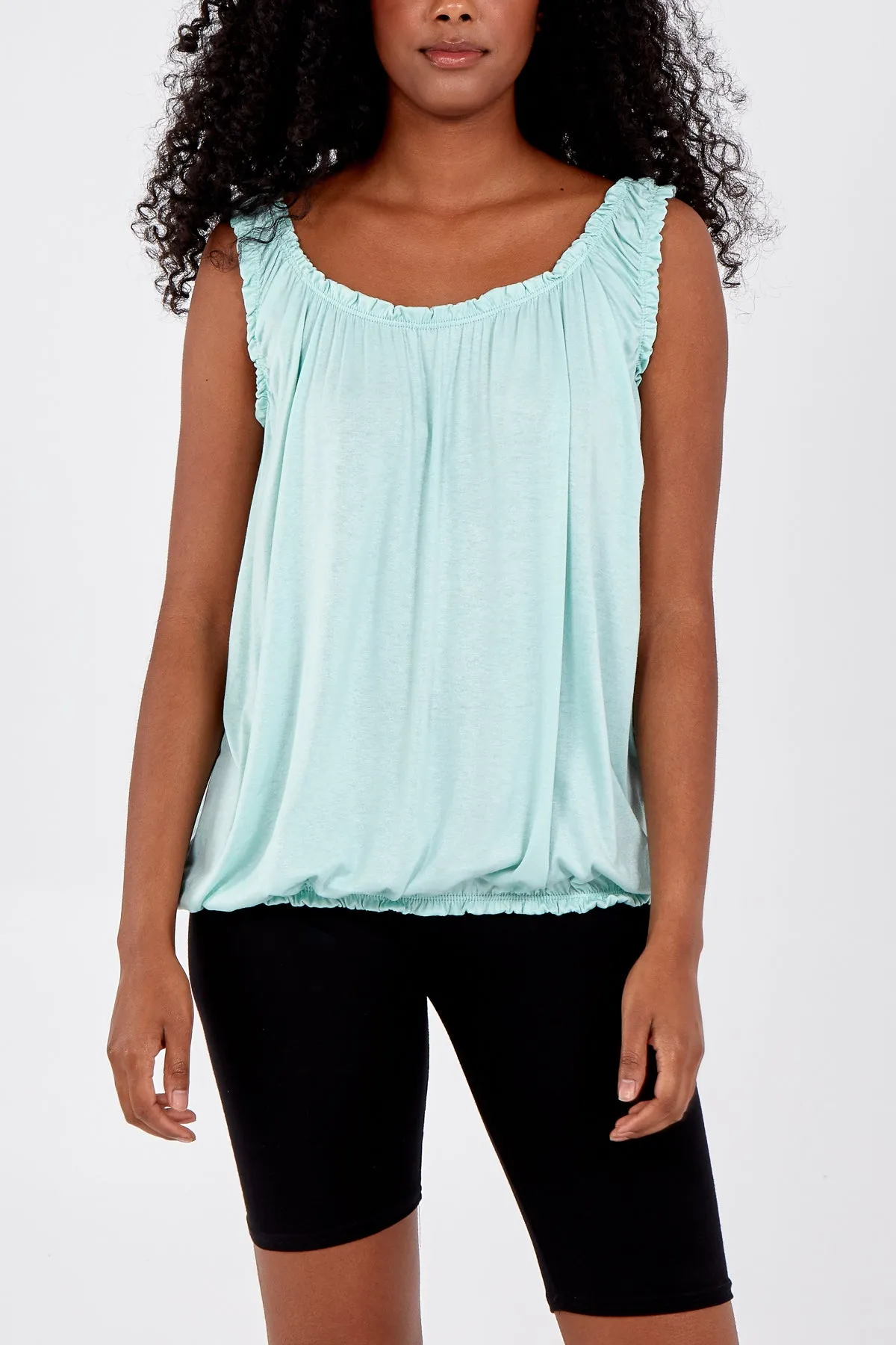 Balloon Ruffle Neck Vest