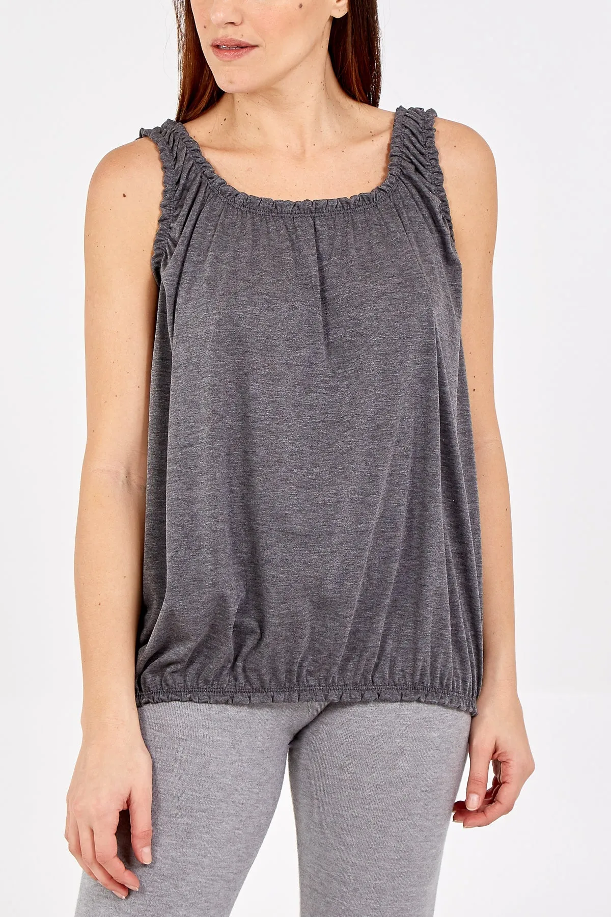 Balloon Ruffle Neck Vest