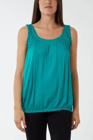 Balloon Ruffle Neck Vest