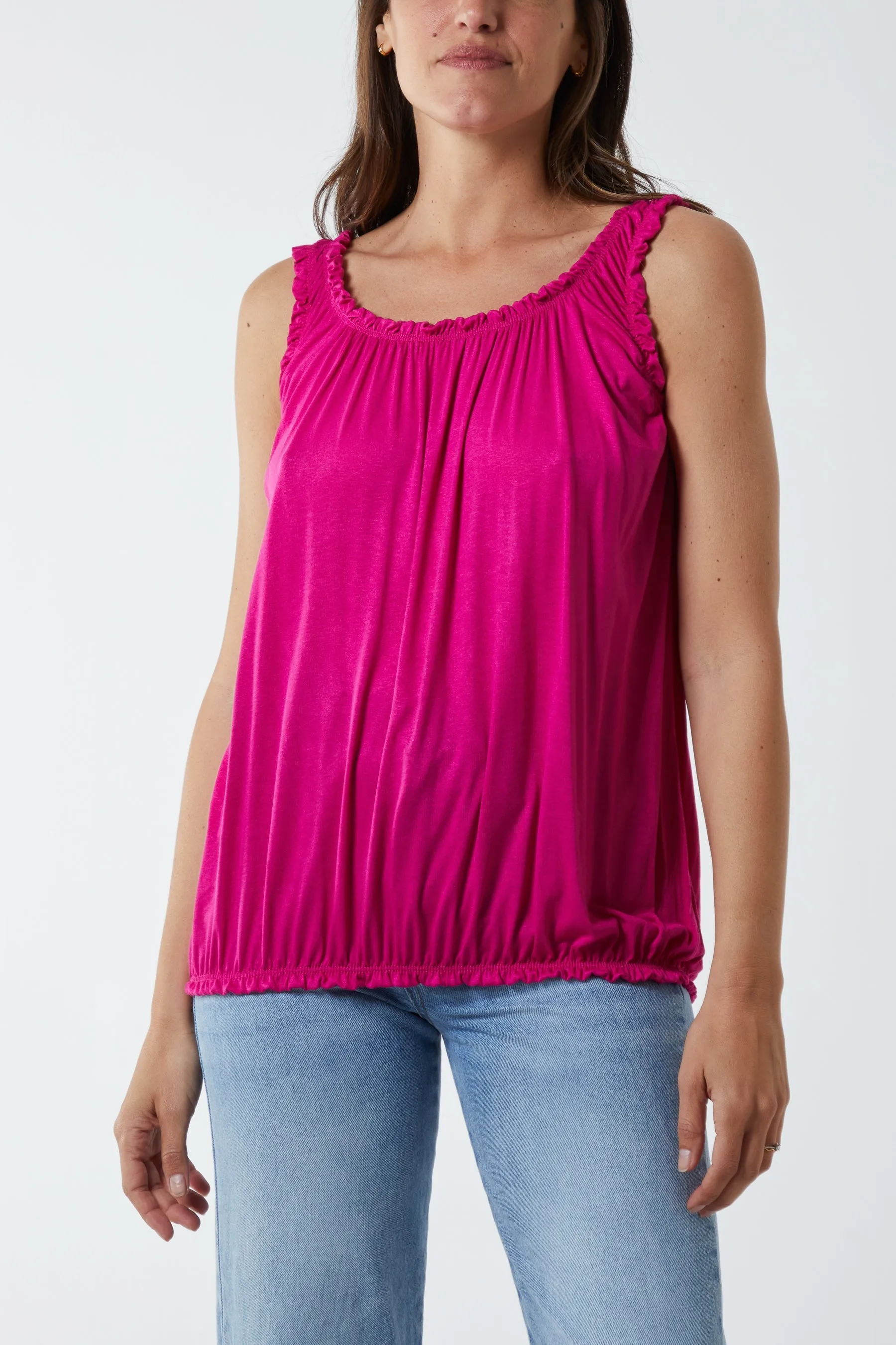 Balloon Ruffle Neck Vest