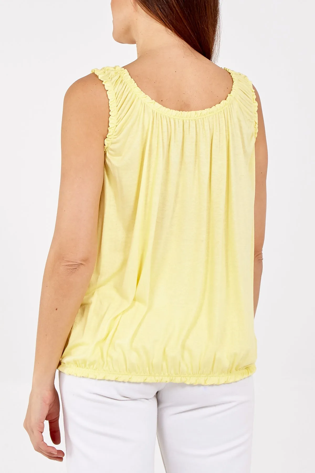 Balloon Ruffle Neck Vest