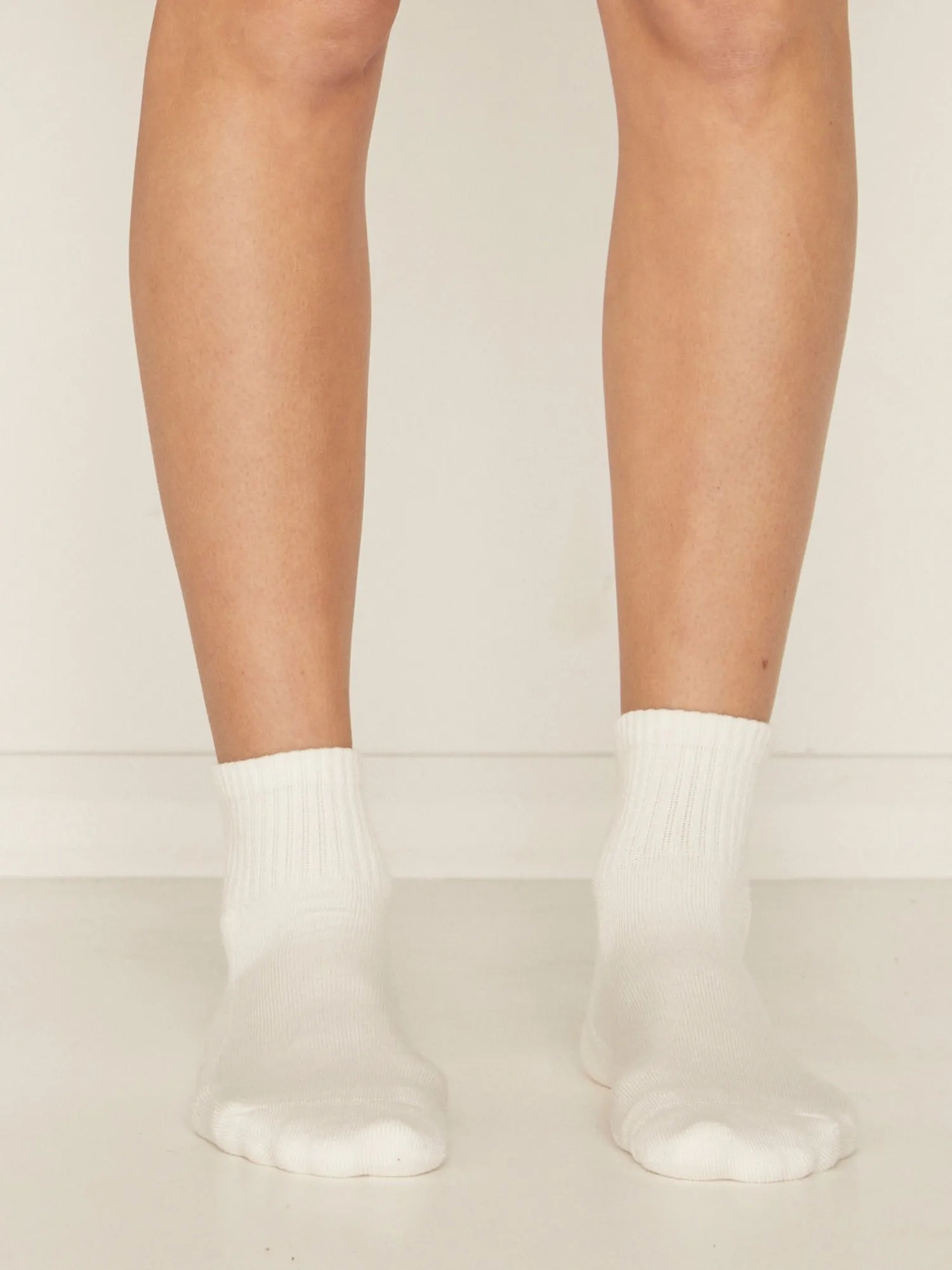 Bamboo Crew Socks - White