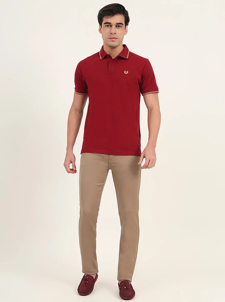 Beige Washed Slim Fit Jeans | Greenfibre