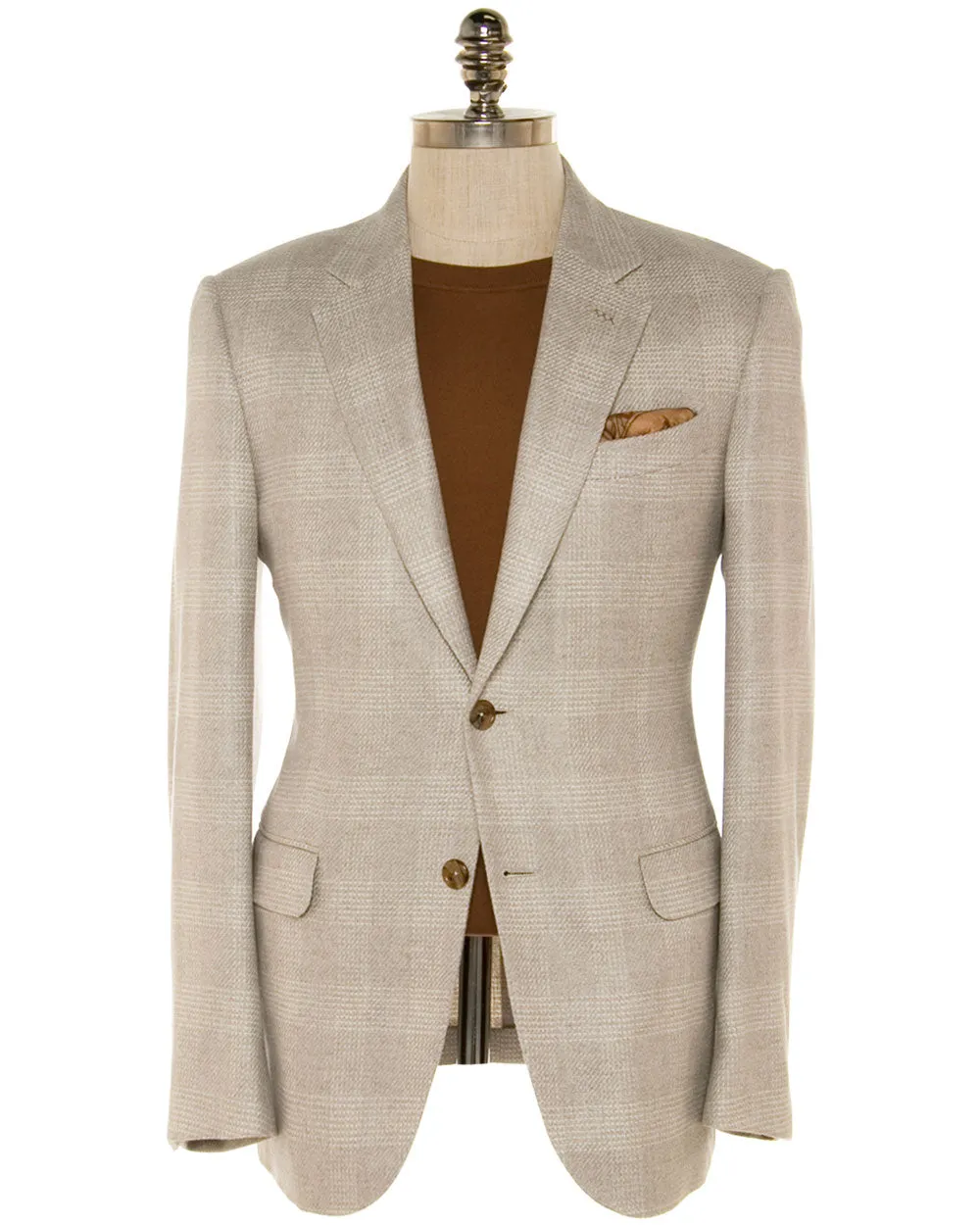Beige Windowpane Sportcoat
