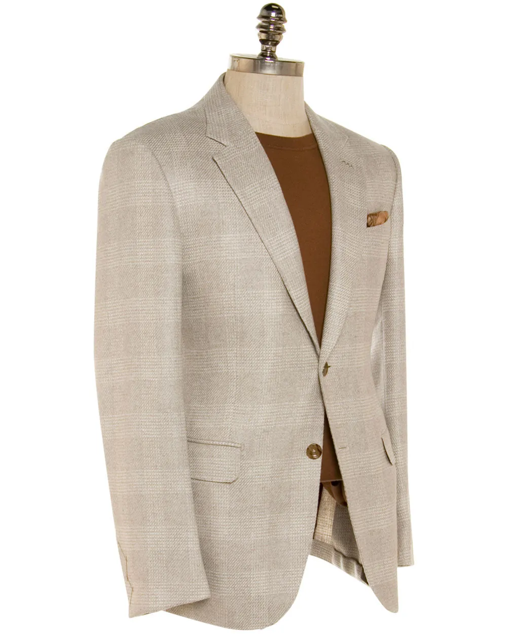 Beige Windowpane Sportcoat