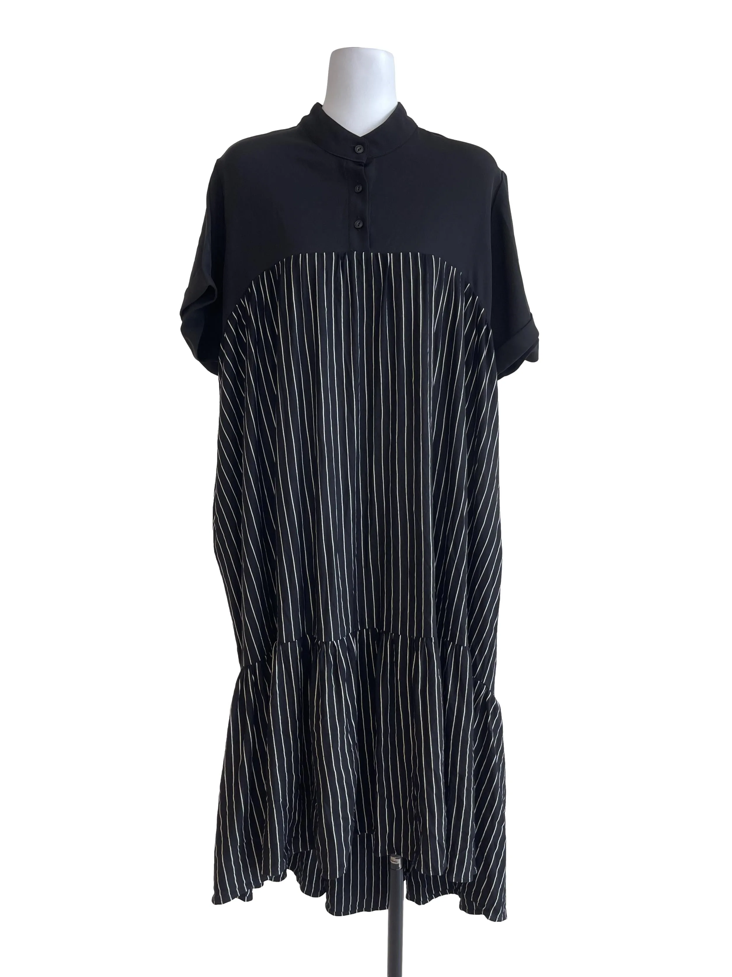 Black Pleated Blouse