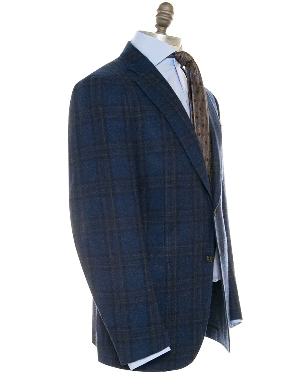 Blue and Charcoal Windowpane Sportcoat