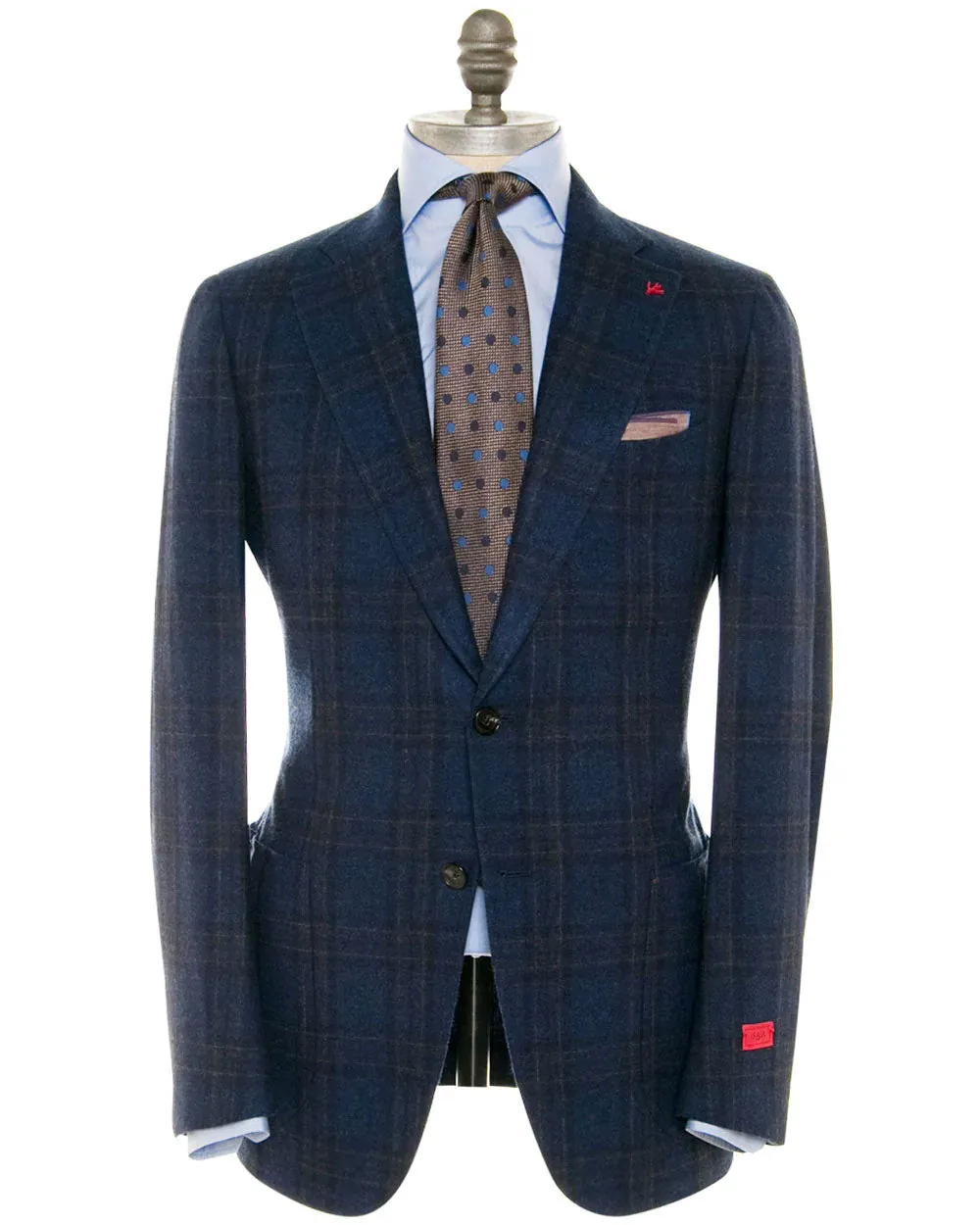 Blue and Charcoal Windowpane Sportcoat