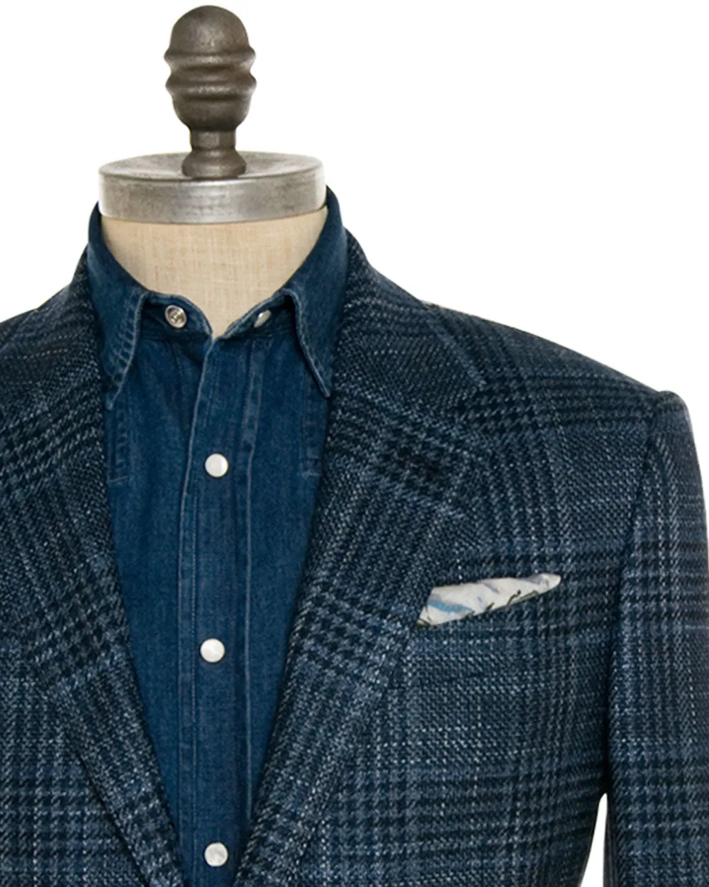 Blue and Navy Windowpane Sportcoat