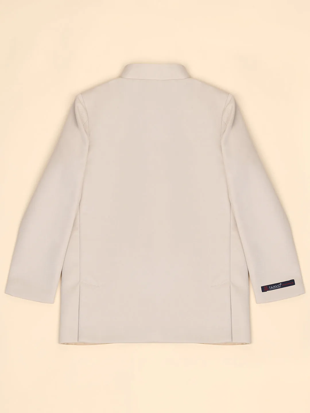 Boys Beige Bandhgala Blazer