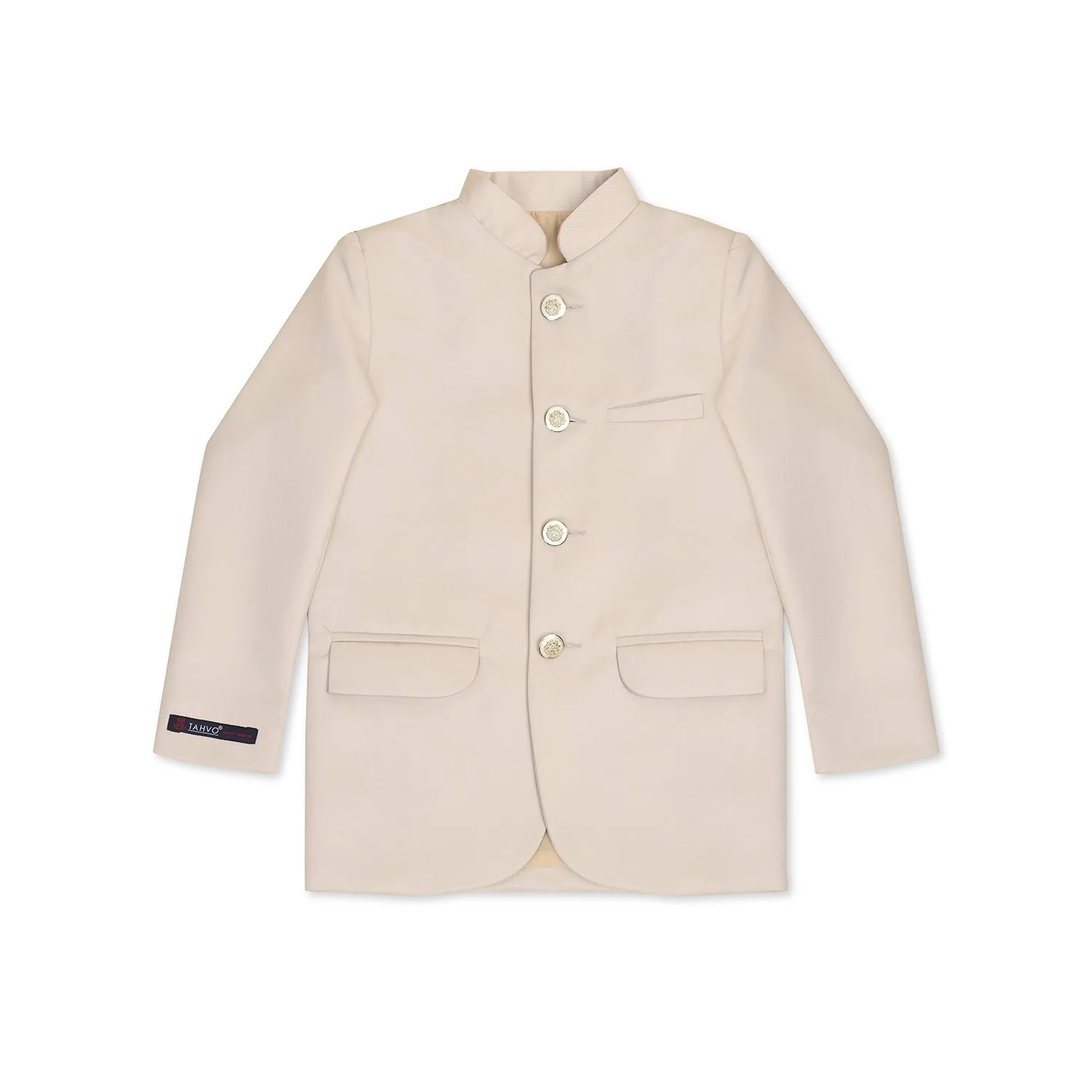 Boys Beige Bandhgala Blazer