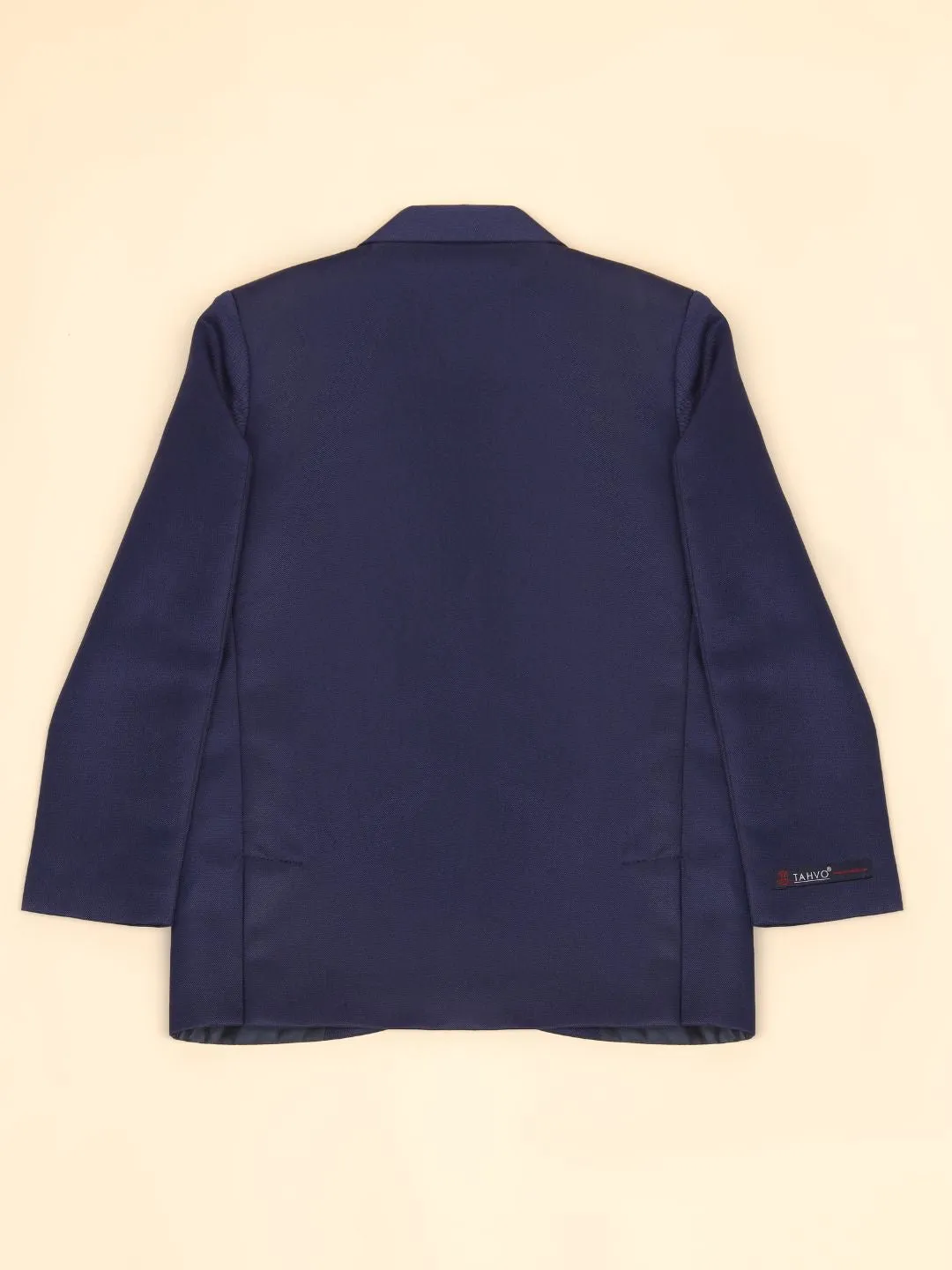 Boys Blue Notched Lapel Bandhgala Blazer