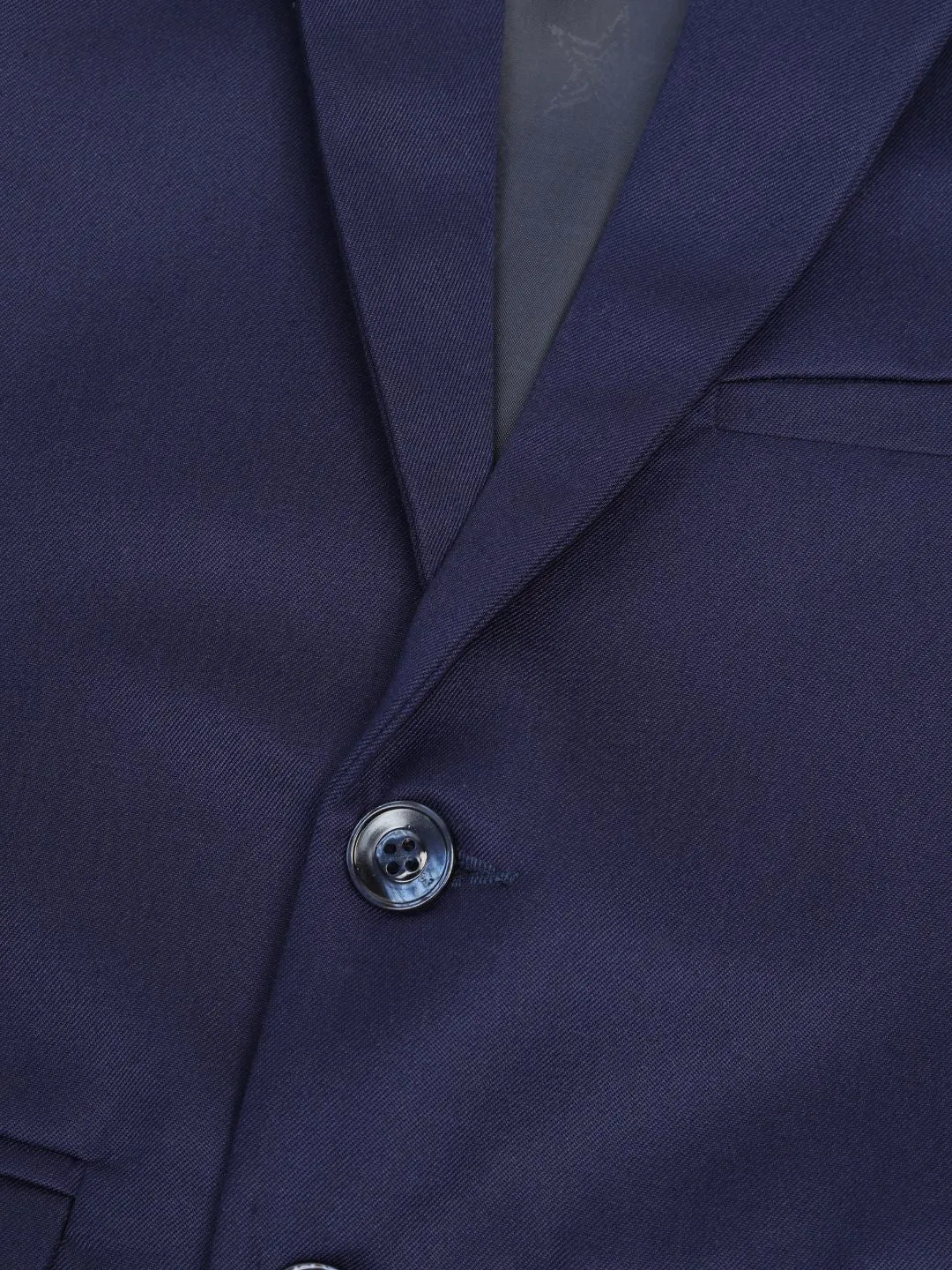 Boys Blue Notched Lapel Bandhgala Blazer