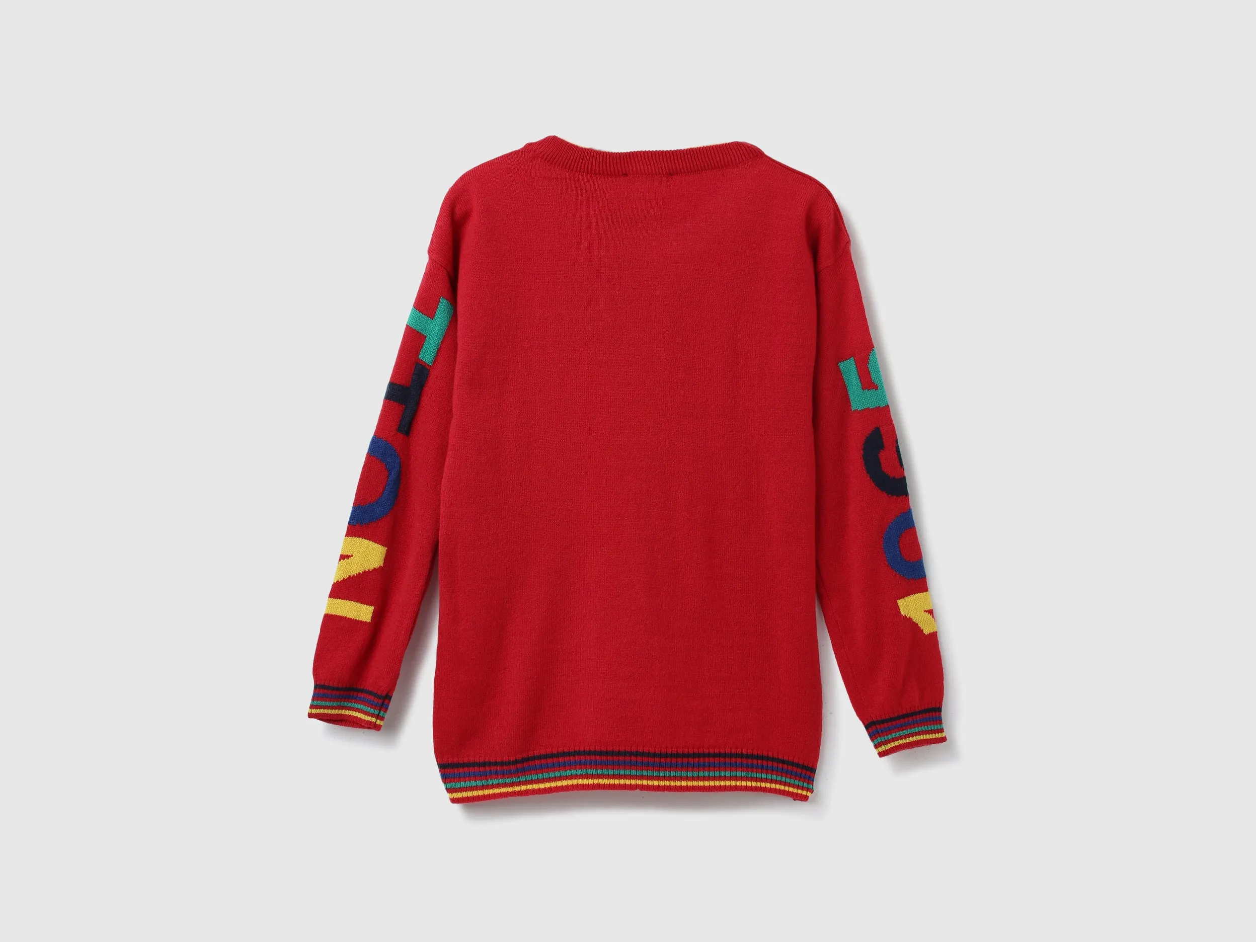 Boys Printed Round Neck Sweater