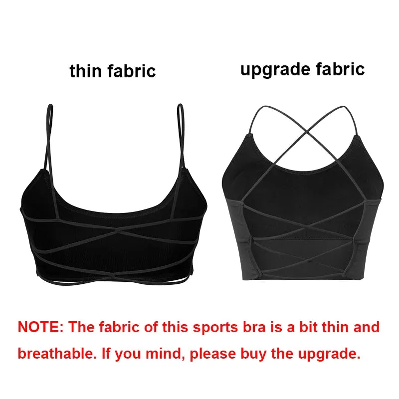 Breathable Thin Strap Yoga Sports Bra