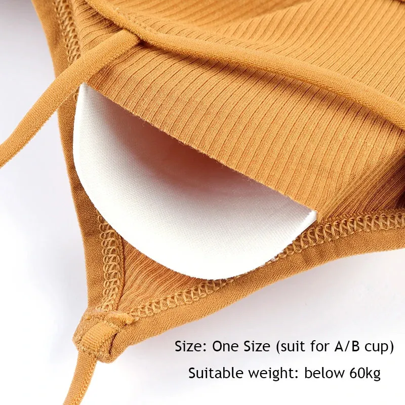 Breathable Thin Strap Yoga Sports Bra