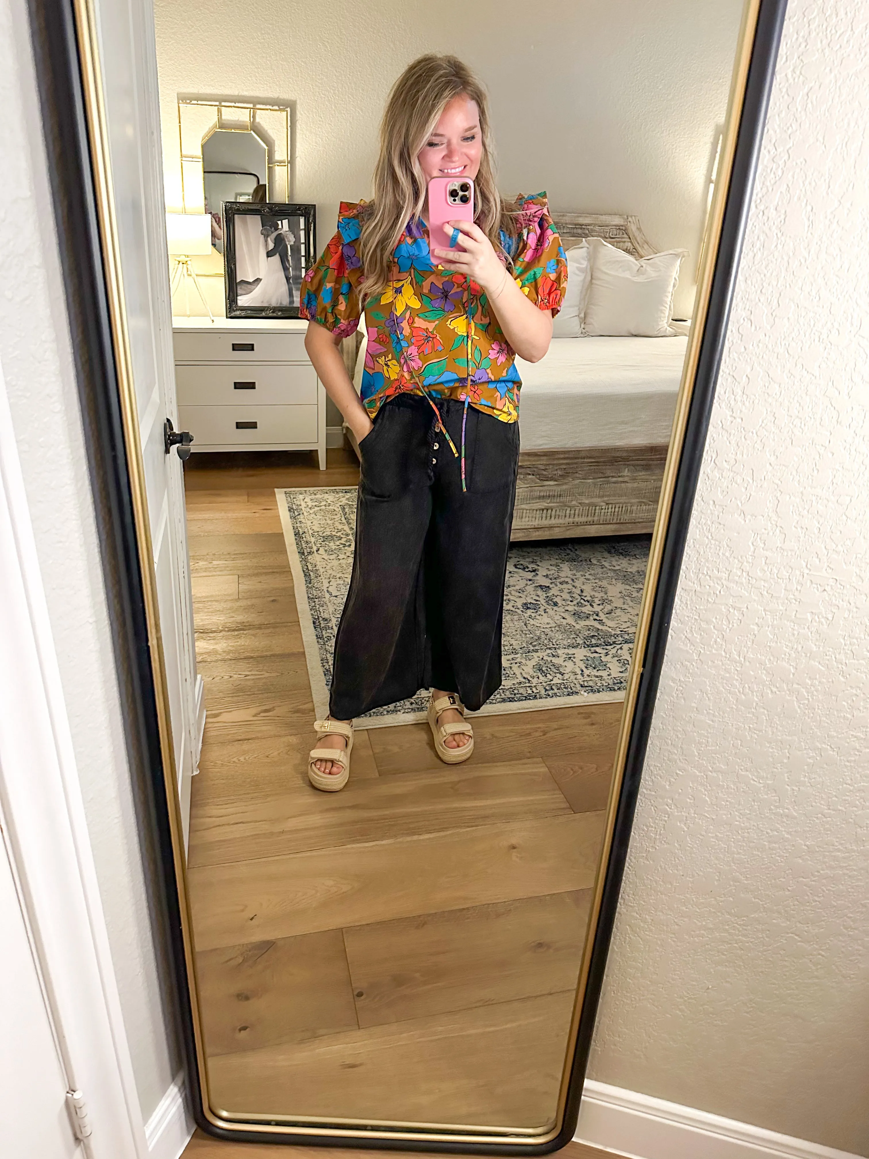 Brown Floral Top