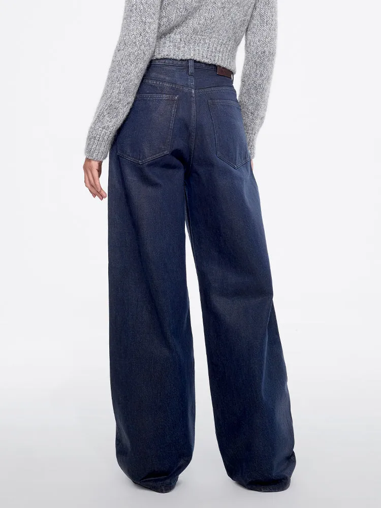 Brushed Straight Leg Jeans