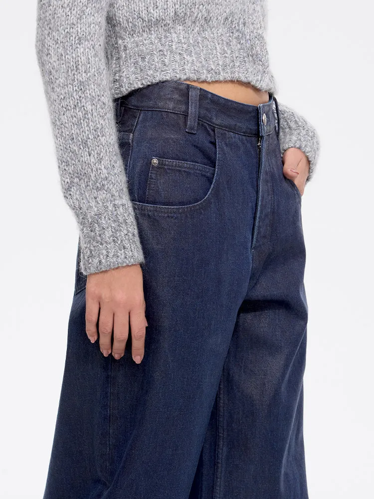 Brushed Straight Leg Jeans