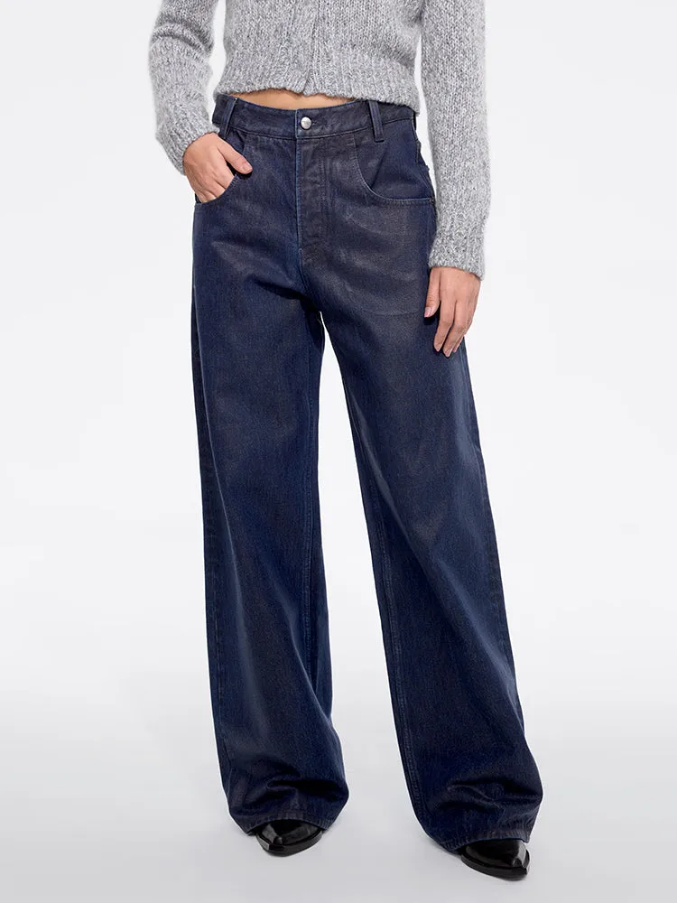 Brushed Straight Leg Jeans