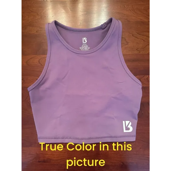 Buff Bunny Small Purple Cropped Tank Top