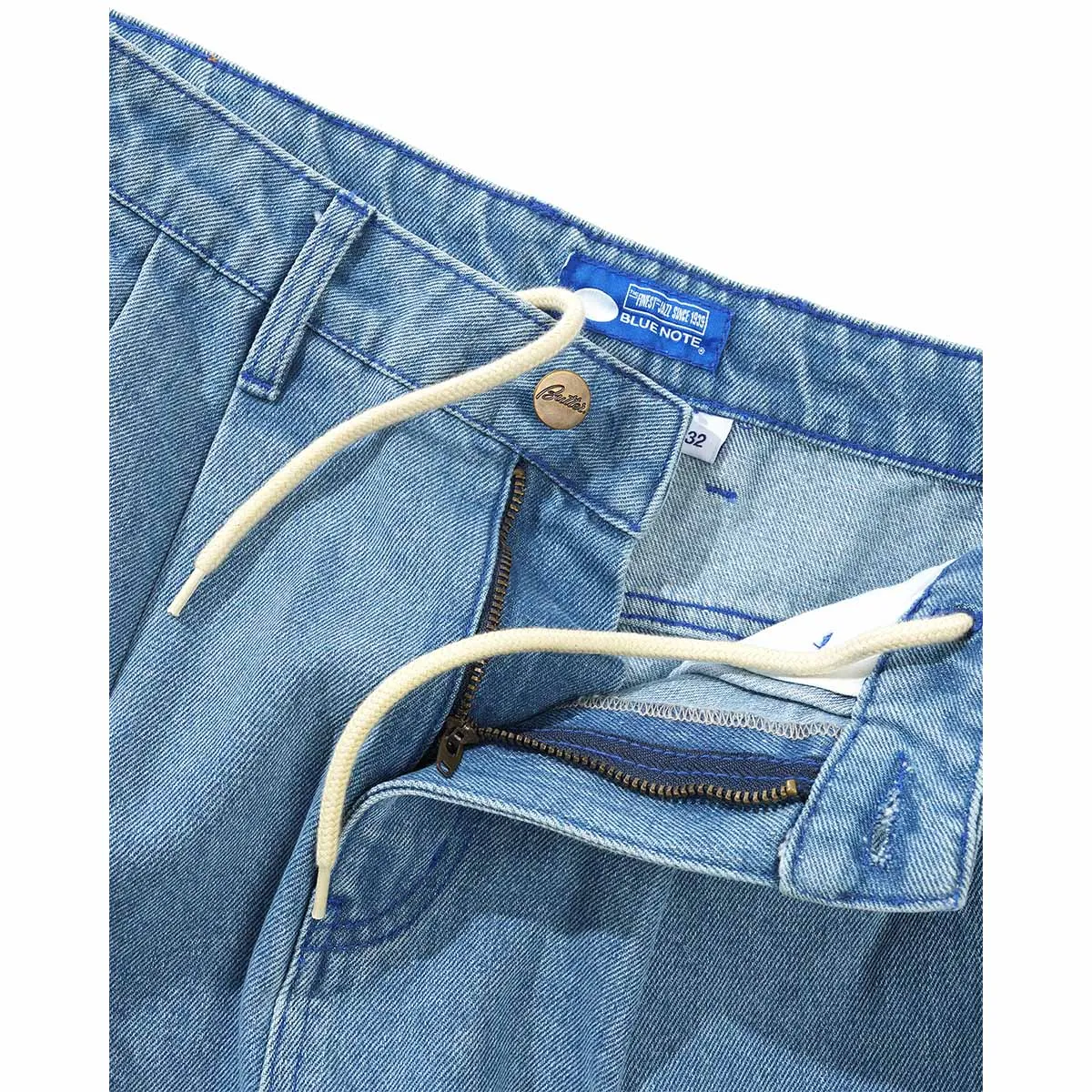 Butter Goods - Blue Note Pleated Denim Jeans Washed Indigo
