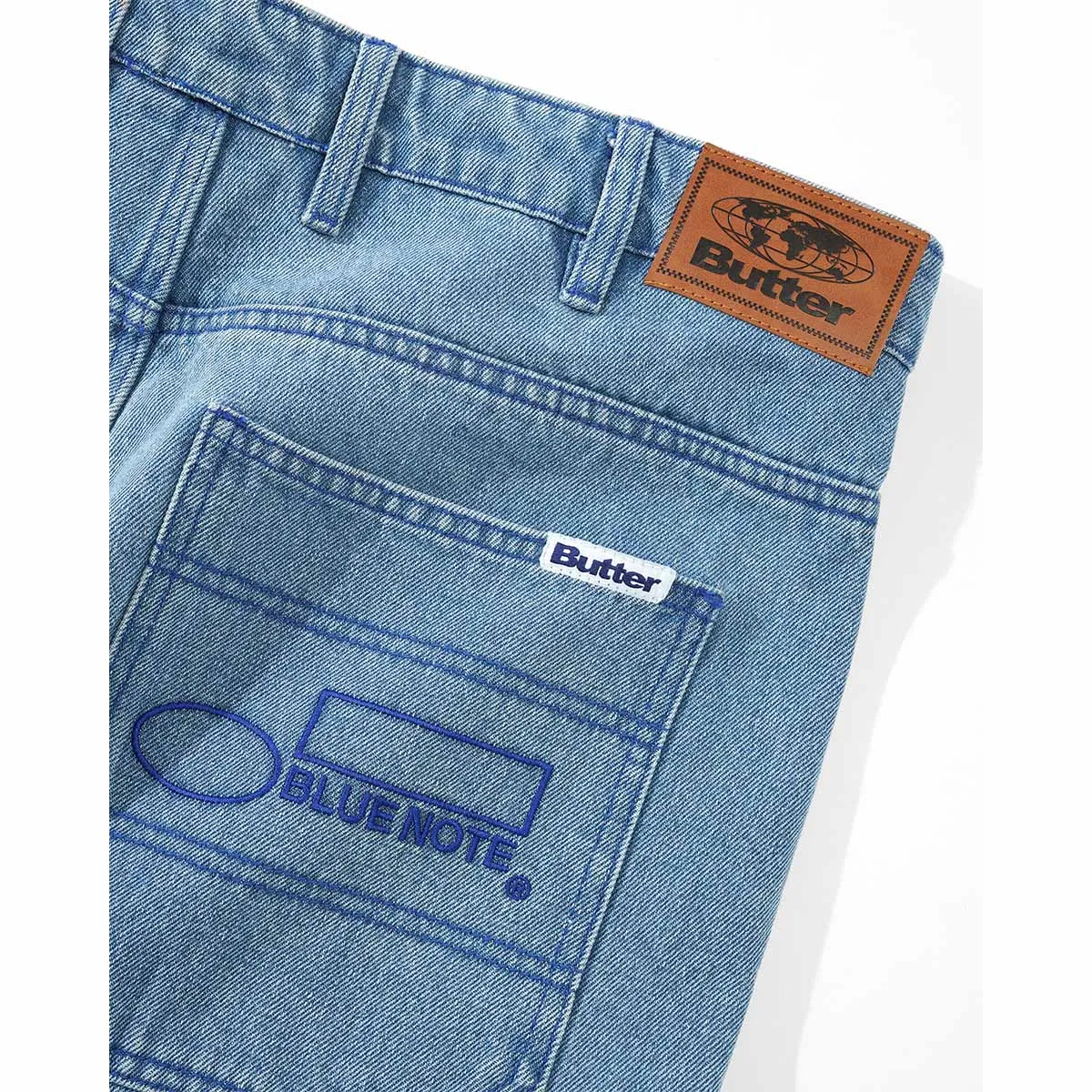 Butter Goods - Blue Note Pleated Denim Jeans Washed Indigo