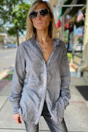 Button Down Shirt - Silver