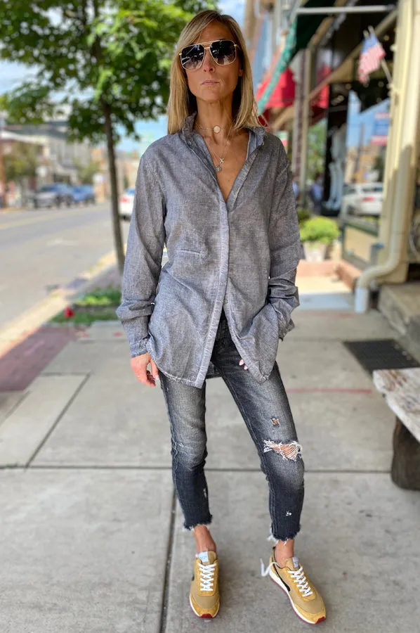 Button Down Shirt - Silver