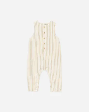 Button Jumpsuit || Marigold Stripe