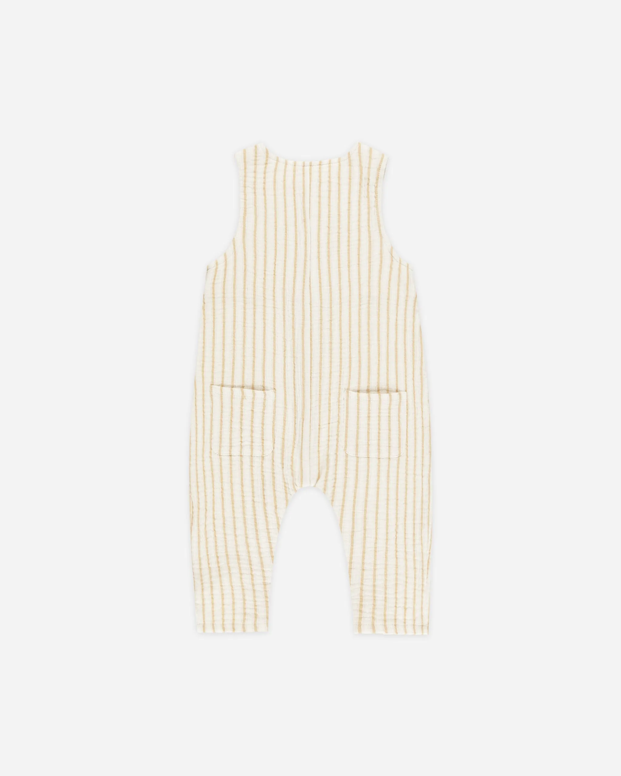Button Jumpsuit || Marigold Stripe