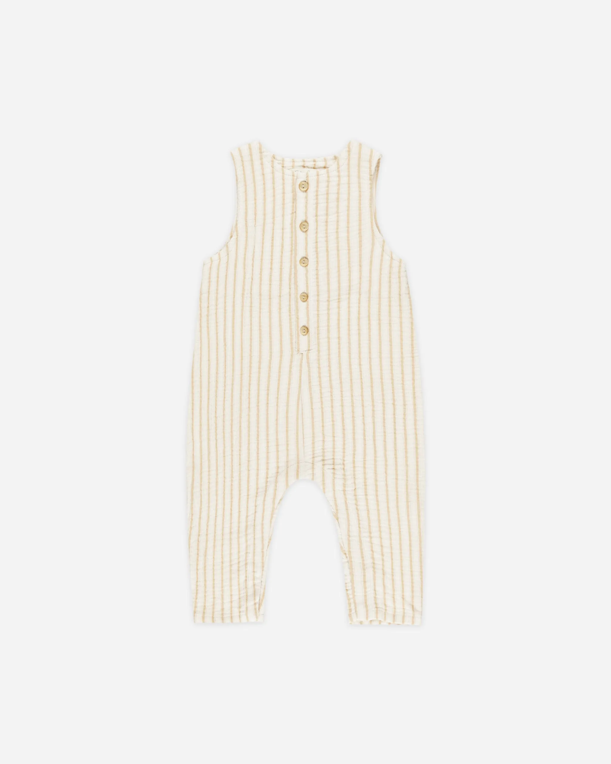 Button Jumpsuit || Marigold Stripe