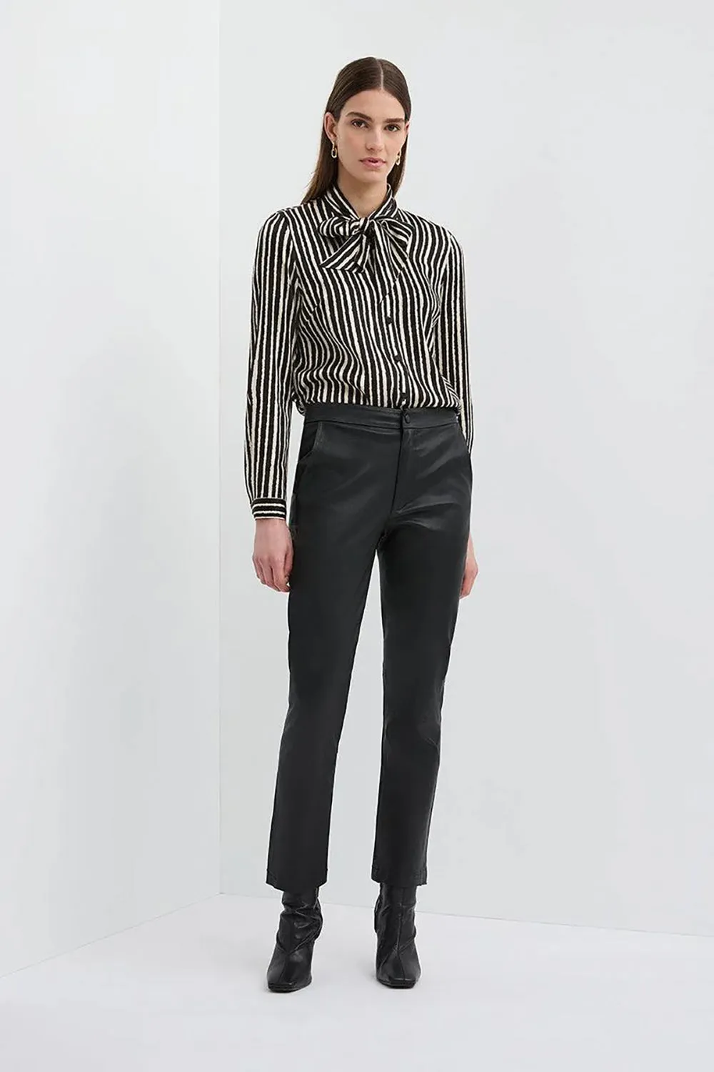 Caravan & Co Stripe Bow Blouse CT120S
